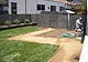 Side yard with decomposed granite path and new sod.  Working on connections for irrigation system earlier installed.
